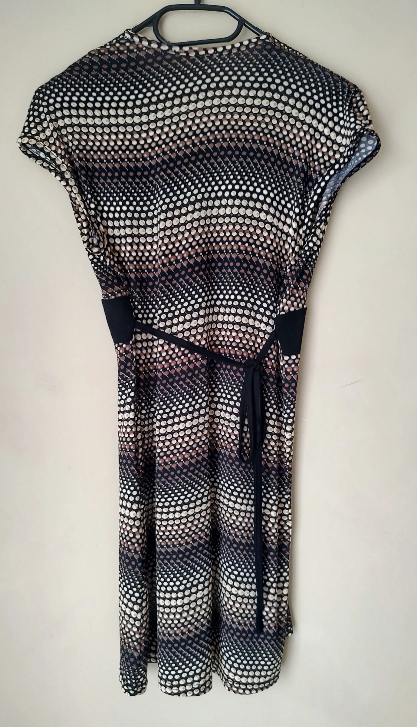 Beige bruine polka dot zomerjurk - 38/M – photo 5